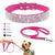 Suede Leather Puppy Dog Collar & Leash